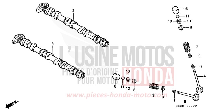 NOCKENWELLE/VENTIL von CB1300 Super Bold'or ABS CANDY BLAZING RED (R195) von 1998